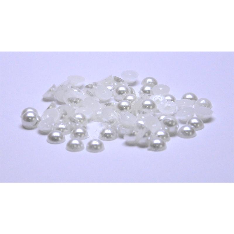 Yarım Inci Boncuk ( 100 Adet ) Beyaz Renk 12 Mm
